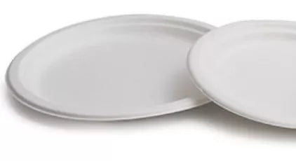 Bandeja Disco con Borde Descartable de Espuma – 32 cm